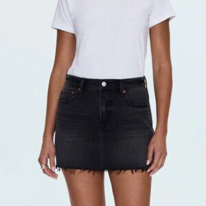Daisy Low Slung Mini Skirt - Caviar